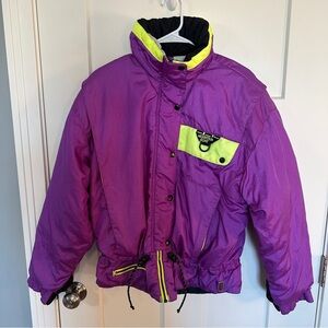 Vintage 80s Mountain Goat Ski Jacket. Size Large. Purple. Great Vintage Cond…